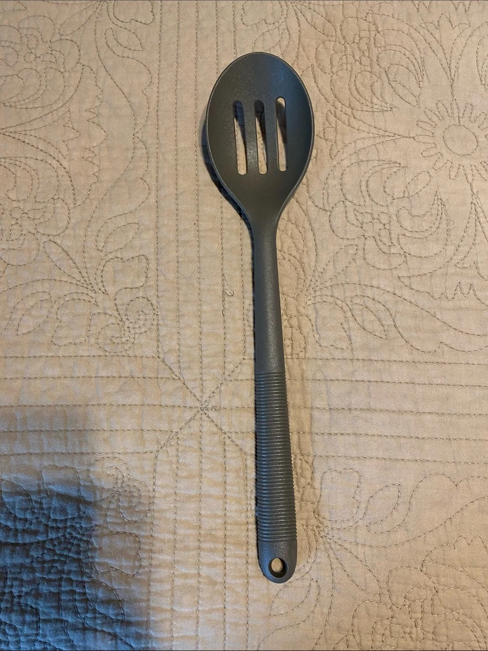 Sunbeam Dark Gray Slotted Serving Spoon